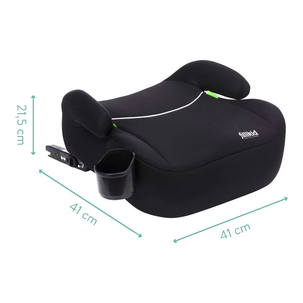Fillikid Sitzerhöhung Flip Deluxe mit verlängerbarer Isofix i-size Schwarz