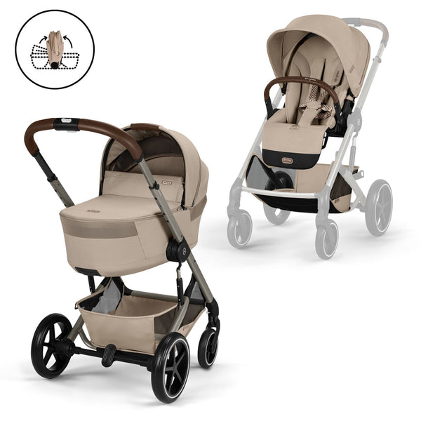 Cybex Balios S Lux mit Fold Cot 6in1 Set Almond Beige
