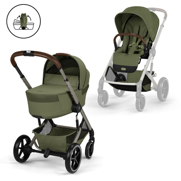 Cybex Balios S Lux mit Fold Cot 6in1 Set Moss Green