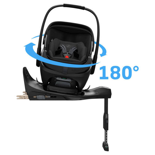 Maxi Cosi Coral Slide Pro i-Size Babyschale Onyx Black + Family Fix Slide Pro