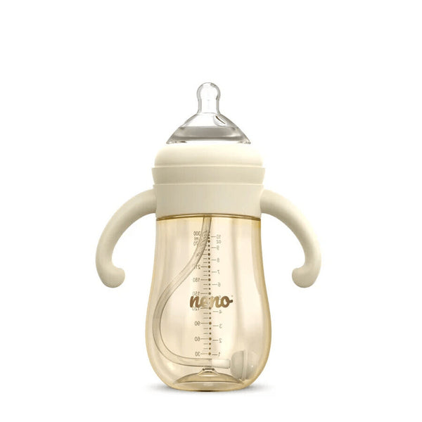 Neno Mio Trink- und Saugflasche, Creme, ab 6 Monaten, 300 ml