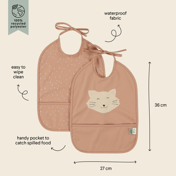 Trixie Wasserabweisendes Lätzchen 2-pack - Frau Katze