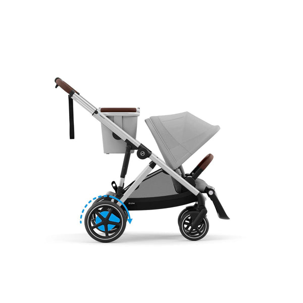 Cybex e-Gazelle S (Silbernen Rahmen) Stone Grey + Wanne