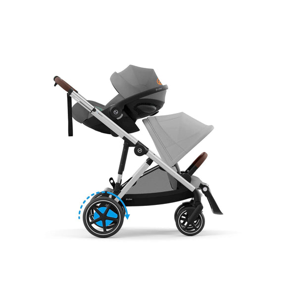 Cybex e-Gazelle S (Silbernen Rahmen) Stone Grey + Wanne