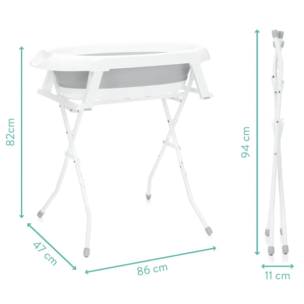 Fillikid Faltbadewanne + Ständer weiß/grau