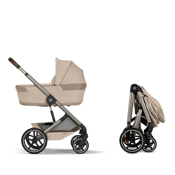 Cybex Balios S Lux mit Fold Cot Set Almond Beige