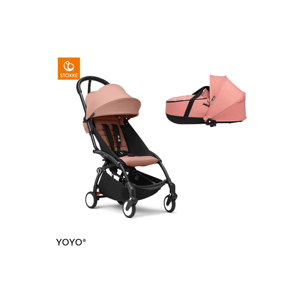 Stokke® YOYO³ Black / Ginger + Babyzen Cot Ginger