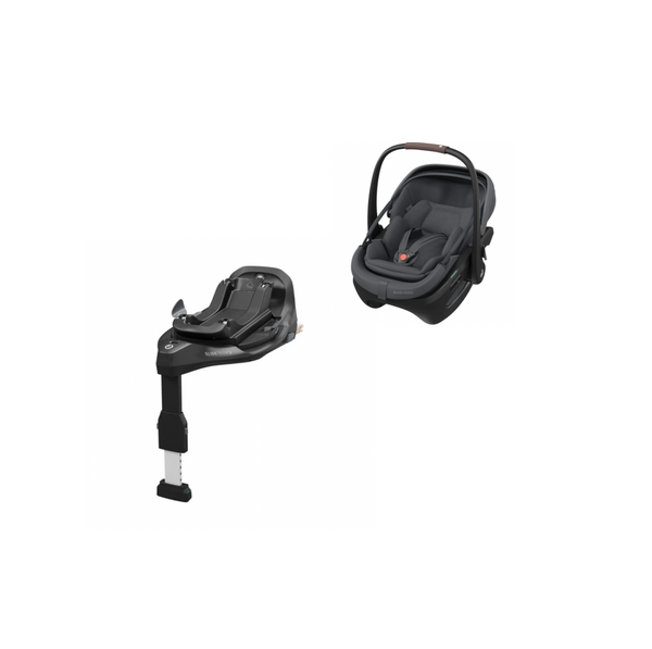 Maxi Cosi Coral Slide Pro i-Size Babyschale Moon Graphite + Family Fix Slide Tech Pro