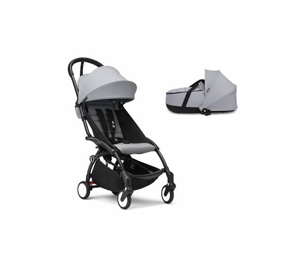 Stokke® YOYO³ Black / Stone + Babyzen Cot Stone
