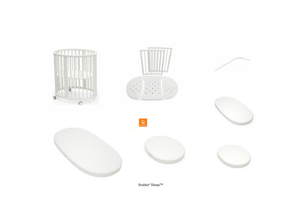 Stokke Sleepi Mini V3 Weiss All-in-One Set (Nur im Fachhandel!)