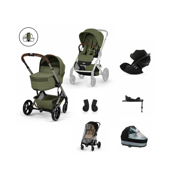 Cybex Balios S Lux mit Fold Cot 6in1 Set Moss Green