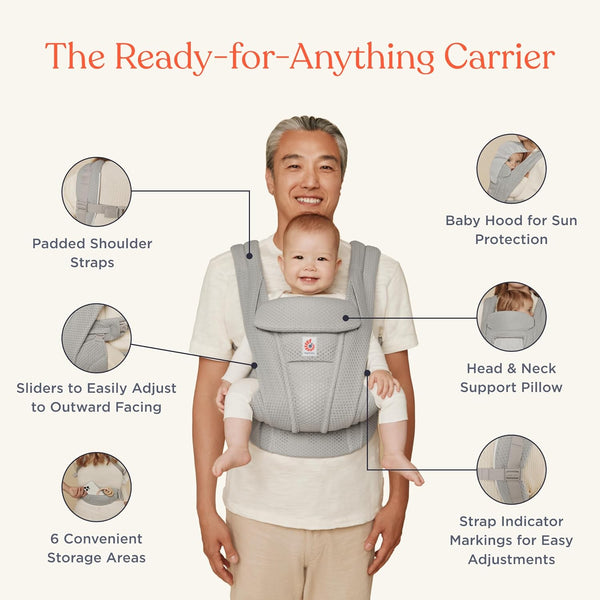 Omni Deluxe Babytrage Camel Mesh