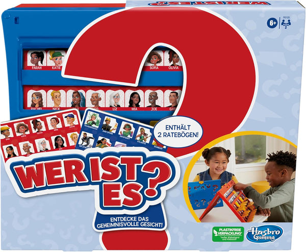 Hasbro Gaming Wer ist es? Ratespiel, Brettspiel für Kinder ab 6 Jahren, für 2 Spieler