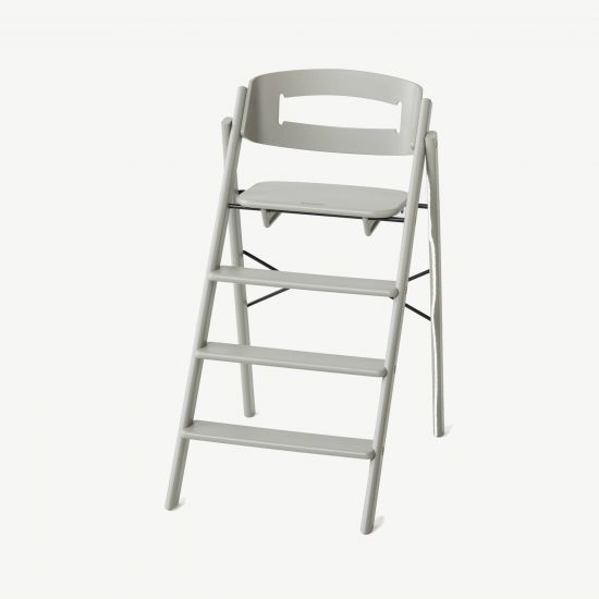 KAOS Klapp Hochstuhl aus Holz, klappbar Beach Grey