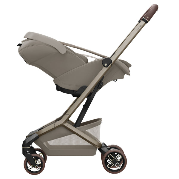 Maxi Cosi Coral Slide Pro i-Size Babyschale Sapphire Sand + Family Fix Slide Pro