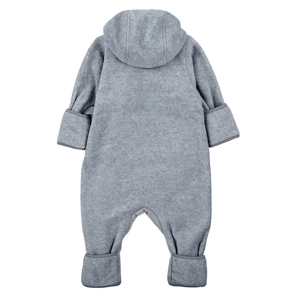 Overall aus Melangefleece Hellgrau / Größe 56