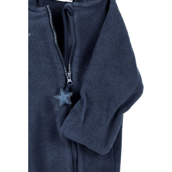 Overall aus Melangefleece Dunkelblau / Größe 62