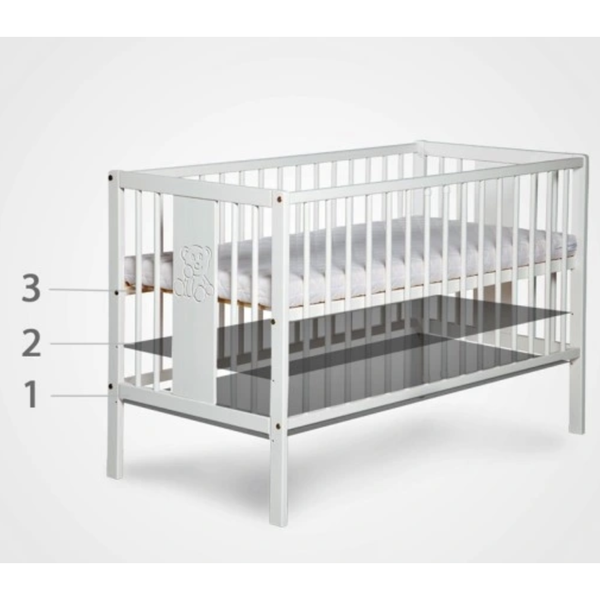 Bett mit Herzmuster 60 x 120