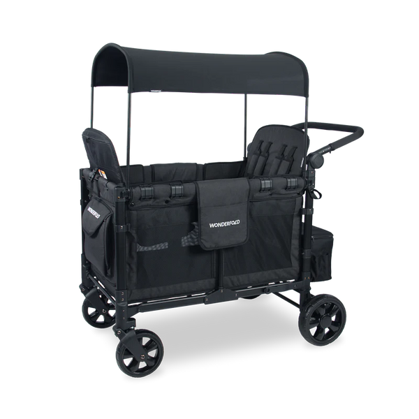 Wonderfold W4 Elite Kinderwagen Black (4 Sitzer)