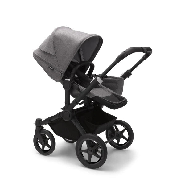 Bugaboo Donkey 5 Twin Gestell (Schwarz) / Stoff (Mitternachtsschwarz) / Dach (Mitternachtsschwarz)