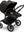 Bugaboo Donkey 5 Twin Gestell (Schwarz) / Stoff (Mitternachtsschwarz) / Dach (Mitternachtsschwarz)