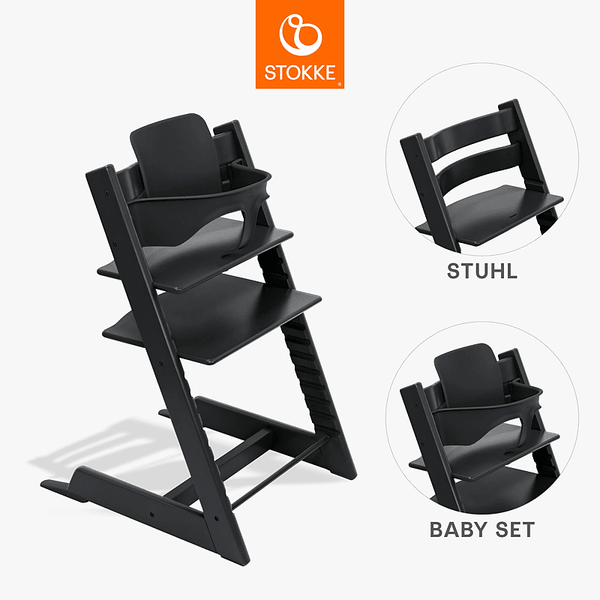 Stokke Tripp Trapp Black + Baby Set