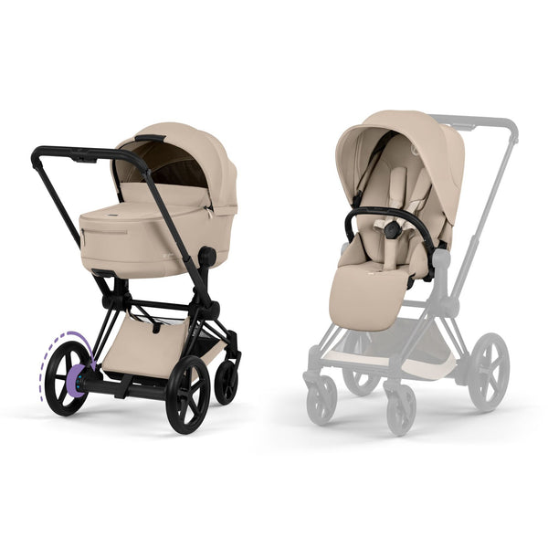 Cybex E-Priam 5.0 Comfort Black / Cozy Beige