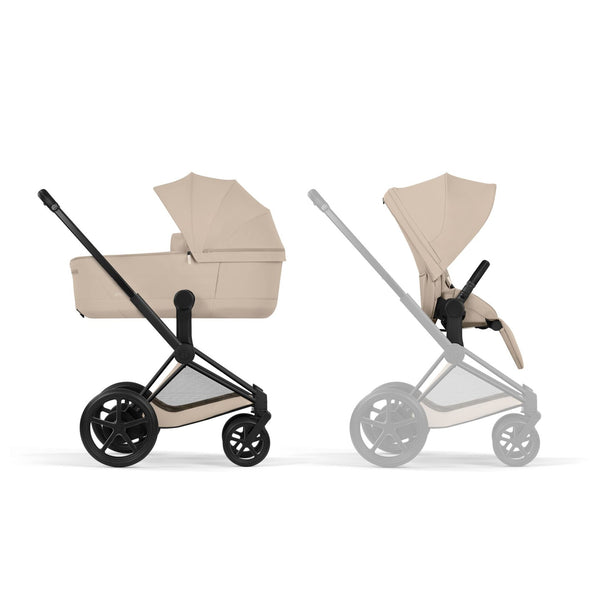 Cybex E-Priam 5.0 Comfort Black / Cozy Beige