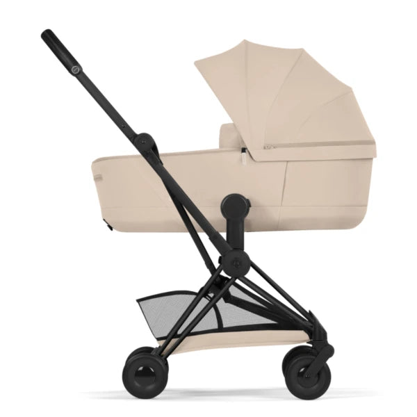 Cybex Coya mit faltbarer Babywanne - Matt Black / Cosy Beige
