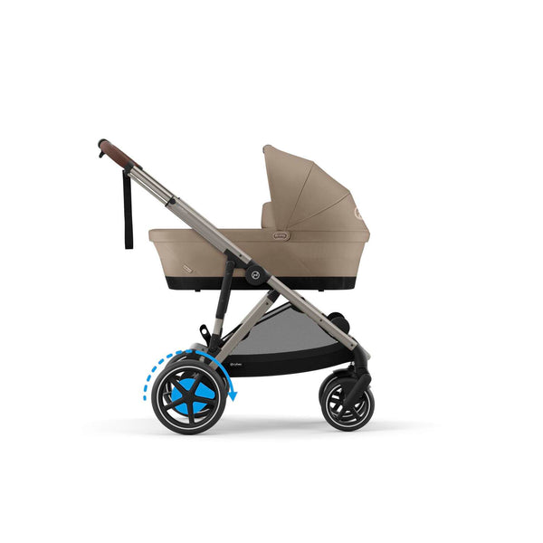 Cybex e-Gazelle S (Taupe Rahmen) Almond Beige + Wanne