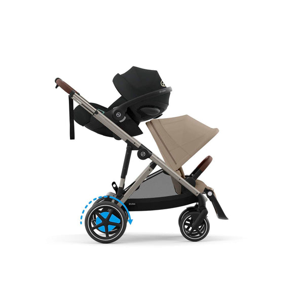 Cybex e-Gazelle S (Taupe Rahmen) Almond Beige + Wanne