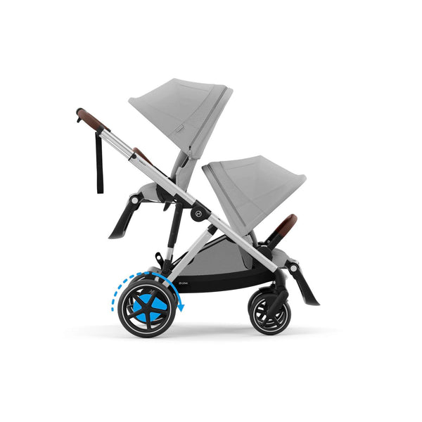 Cybex e-Gazelle S (Silbernen Rahmen) Stone Grey + Wanne