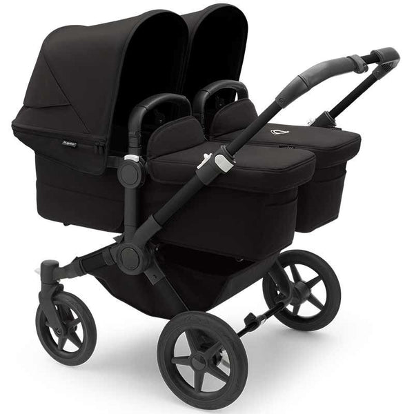Bugaboo Donkey 5 Twin Gestell (Schwarz) / Stoff (Mitternachtsschwarz) / Dach (Mitternachtsschwarz)